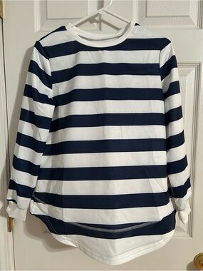Kids' Navy and White Striped Long-Sleeve Top